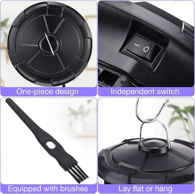 JZ Schwarze elektrische UV-Licht-Insektenfalle für den Innenbereich, Insektenvernichter, Mückenvernichtungslampe, Fliegenmottenfänger fournisseur