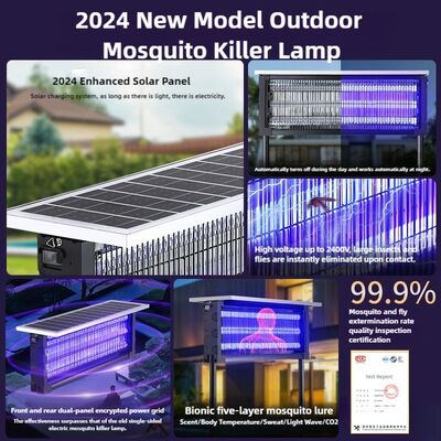 Moderne Solar-Mückenkiller-Lampe Energieeinsparung mit einfach zu reinigenden Elektroschock für den Außenbereich Mückenbekämpfung Bug Zapper Anbieter